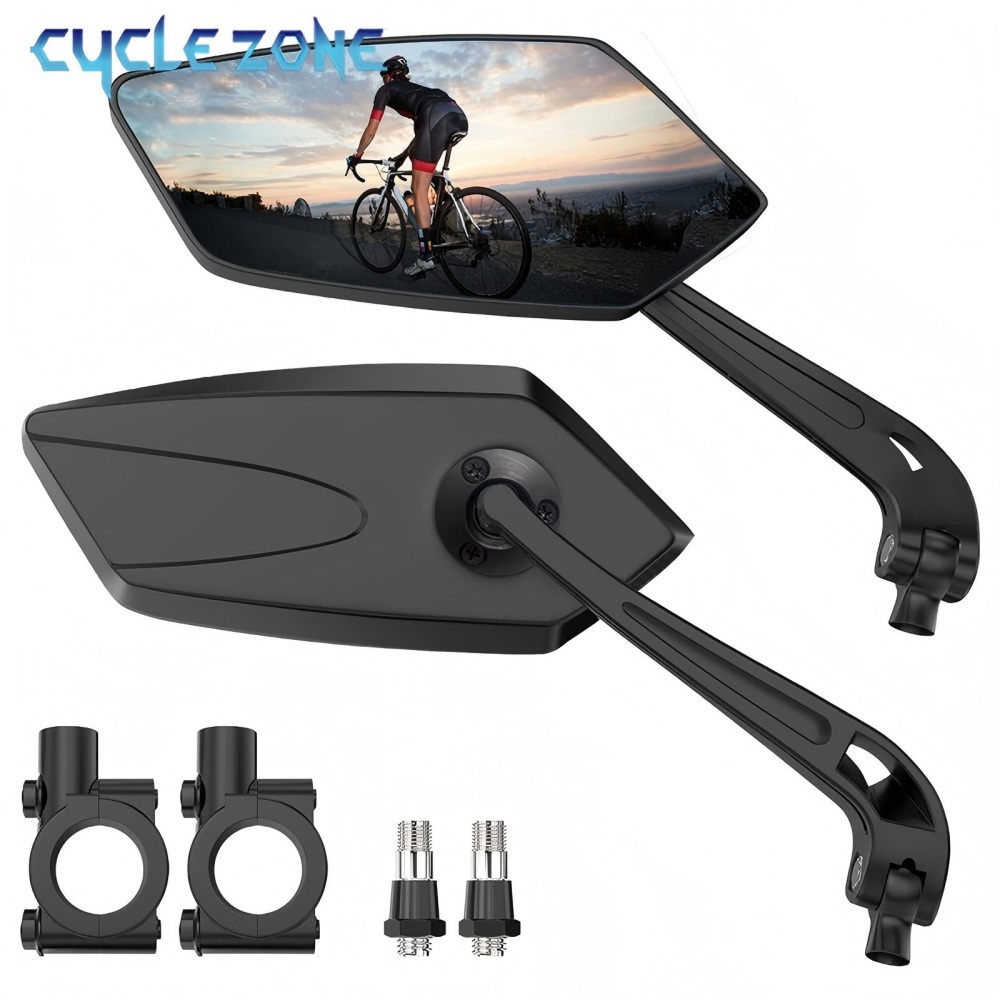 Cycling Zones - Espejo retrovisor de bicicleta ajustable de