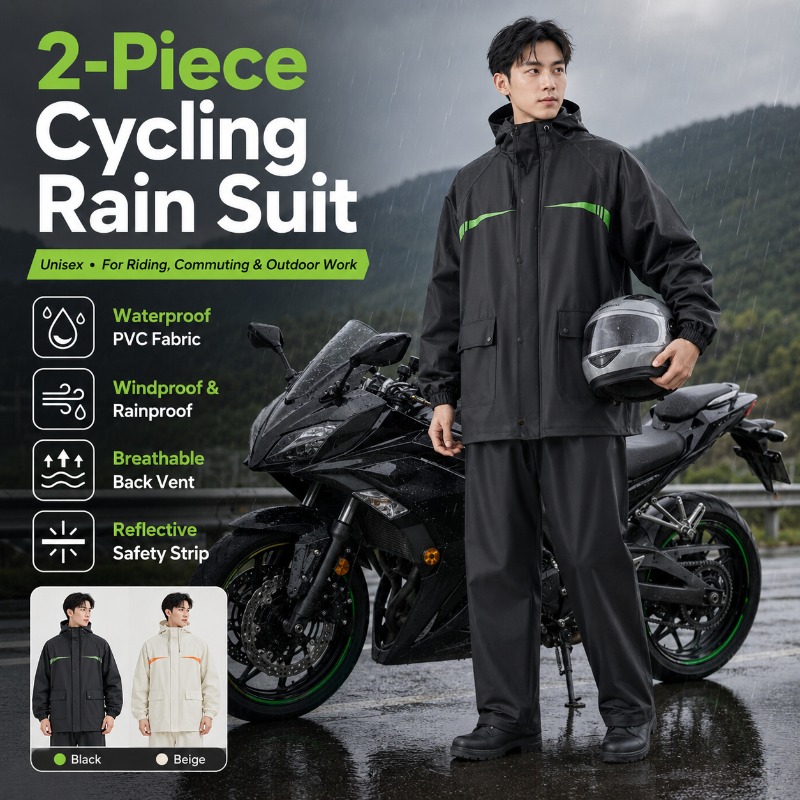 Cycling Commuter Rain Jacket - Traje Impermeable de Ciclismo Unisex de