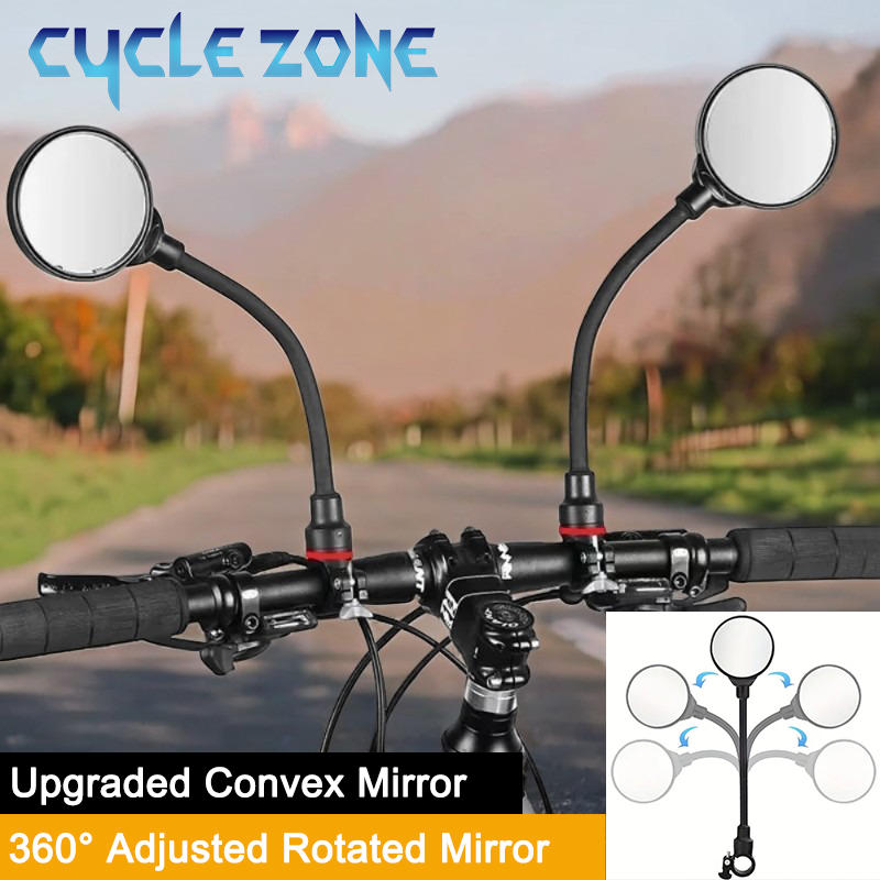 Cycling Zones - Espejo retrovisor para manillar de bicicleta,