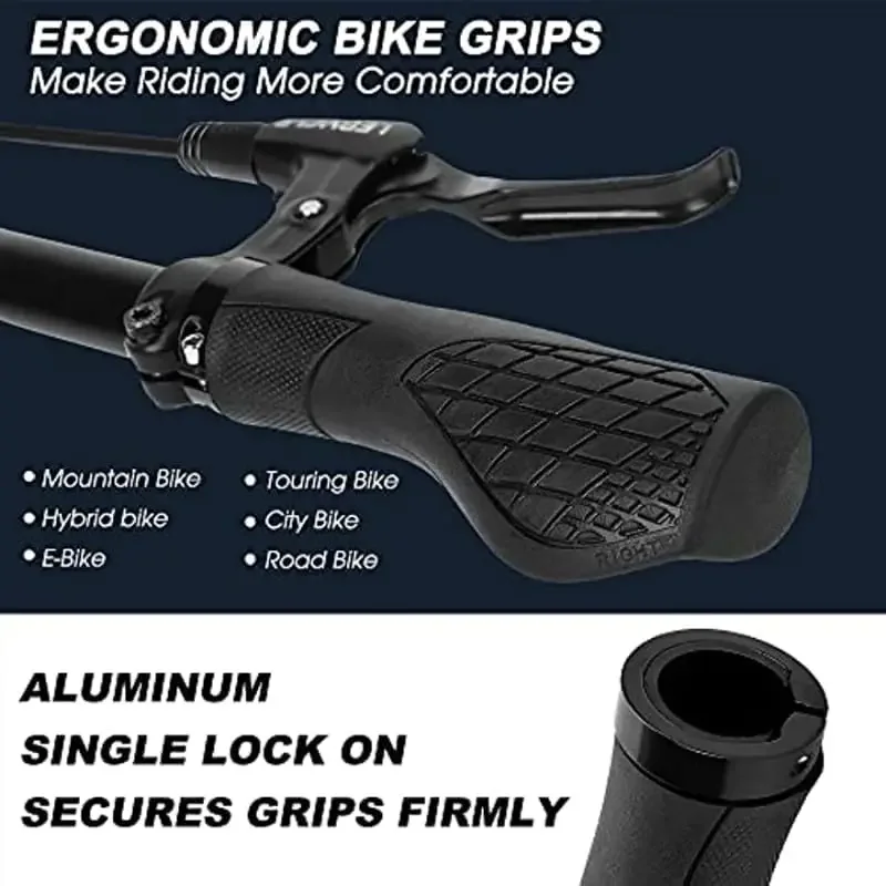 Puños de Bicicleta de Goma de  - Commuting On Mountain Bike reseña y precio
