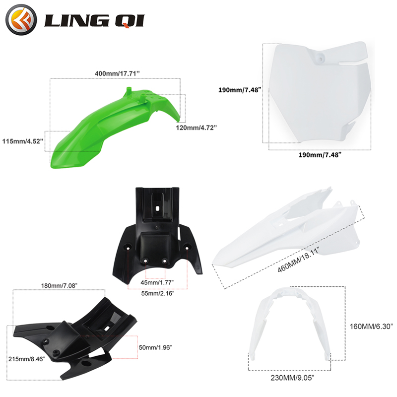LINGQI RACING-Juego de carenad - Fender Mudguard Set reseña y precio
