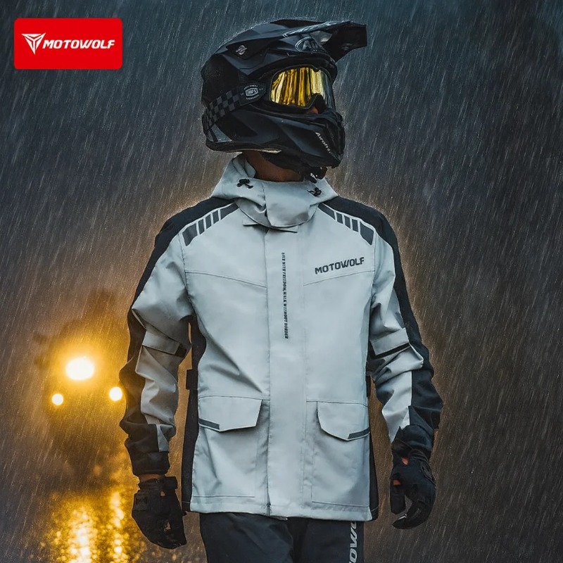 Motowolf-Chaqueta reflectante  - Cycling Commuter Rain Jacket reseña y precio